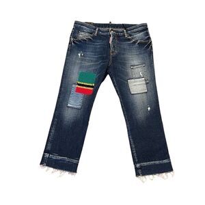 NWT DSquared2 Women’s Cool Girl Cropped Blue Jeans Made in Italy